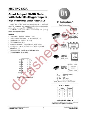 MC74HC132ADR2G datasheet  